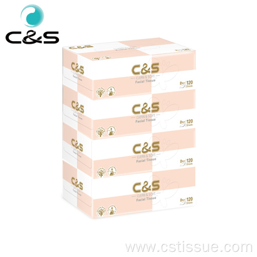 2 Ply 120 Sheets Facial Tissue